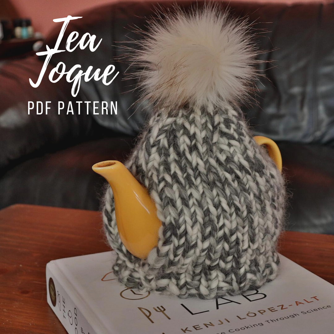 Tea Toque Tea Cozy PDF Knitting Pattern