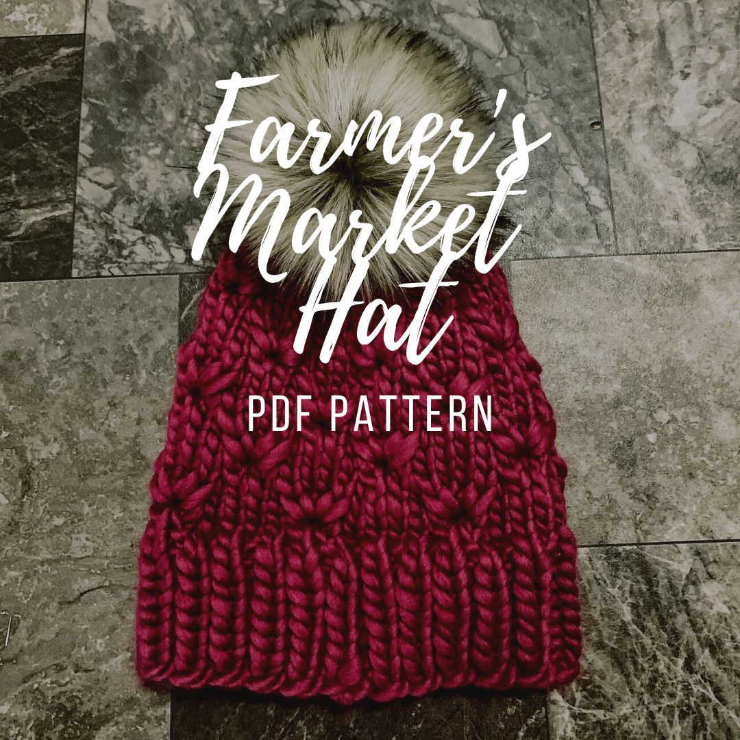 The Farmers Market Hat Knitting Pattern PDF