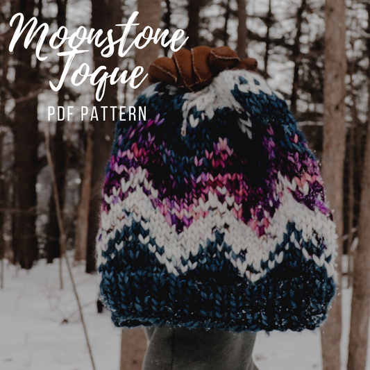 Moonstone Toque Knitting Pattern PDF