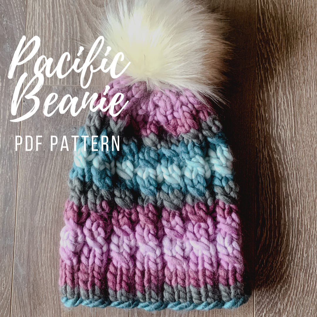 Pacific Beanie Knitting Pattern PDF