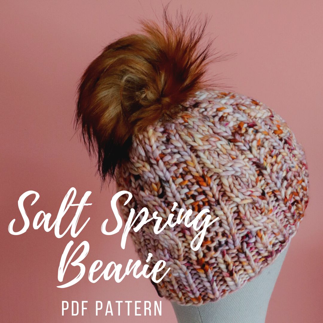 Salt Spring Beanie PDF Knitting Hat Pattern